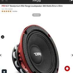 6.5" neodymium mid-range loudspeaker 300 watts rms 4-0hm (2 Qty) $220 Firm