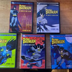 Batman DVD Cartoon Seasons 1 - 5 DC Comics Kids Complete Collection 