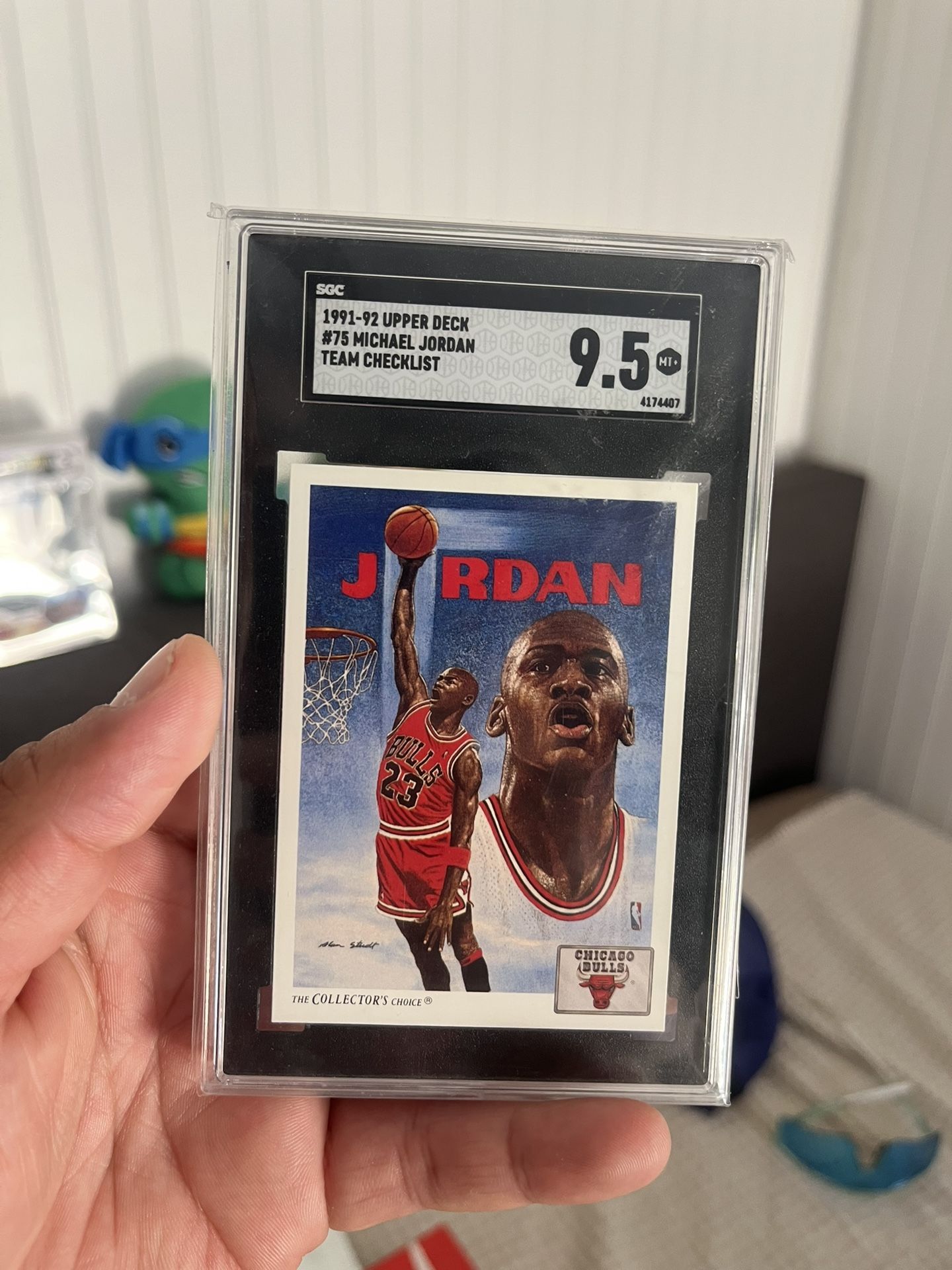 1991-92 Upper Deck Michael Jordan Team Checklist SGC 9.5