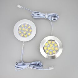 Cabinet Lights 12V Closet wardrobe Round Cabinet Lamp Cupboard Kitchen Down Light Night Showcase Shelf Lighting