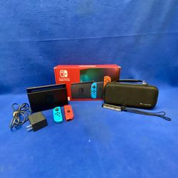 Nintendo Switch Gaming Console v2 HAC-01(-01) w/Base, Joycons, Cables in Box 11053422