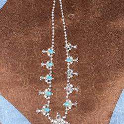 Navajo Sterling Silver Baby Squash Necklace 