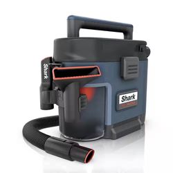 Portable 1 Gal. 7-Peak HP Corded Wet/Dry Vacuum with Self-Rinsing and AnyBag technology in Navy