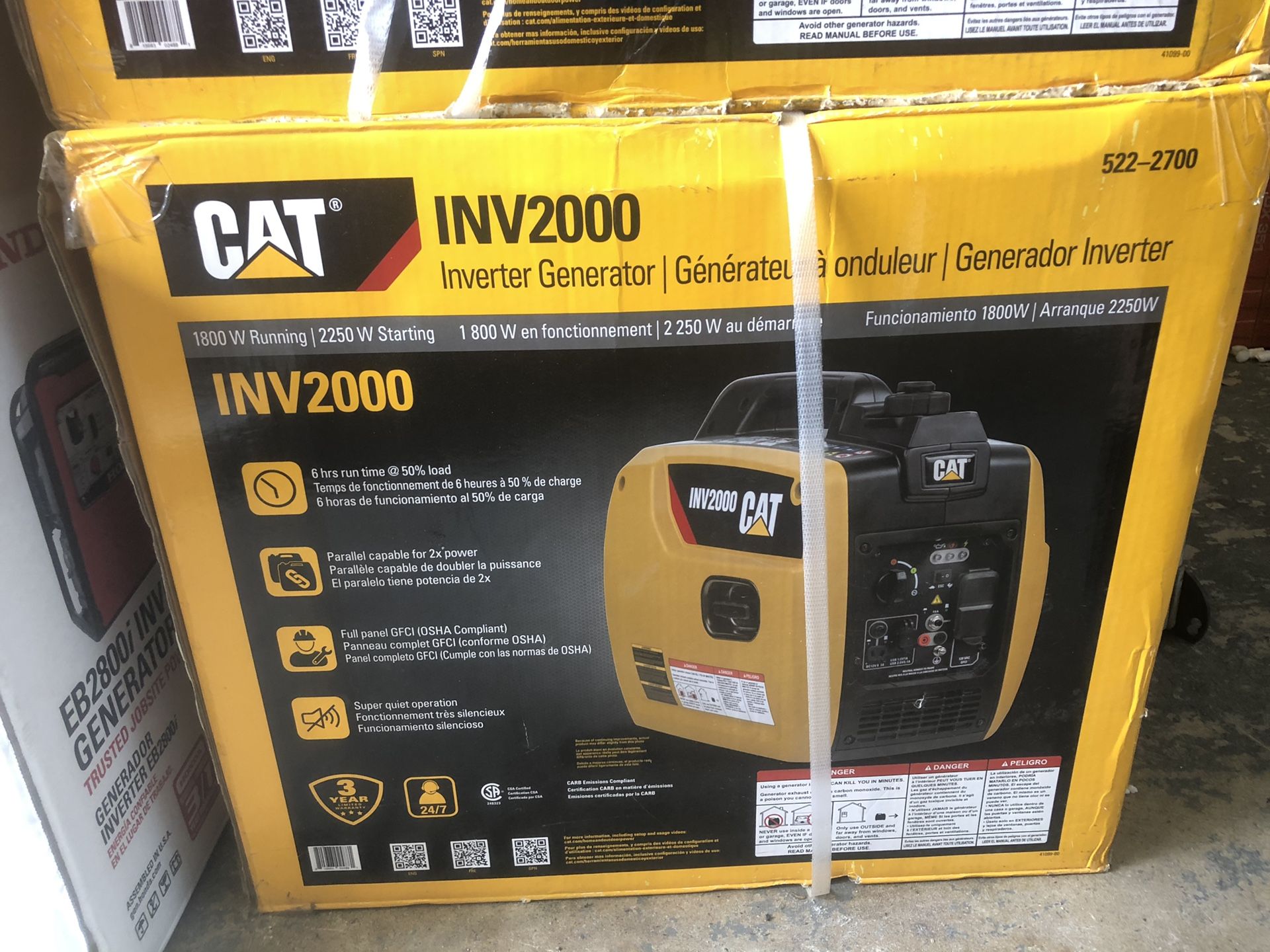 Brand New in Box CAT INV2000 Gas Powered Generator