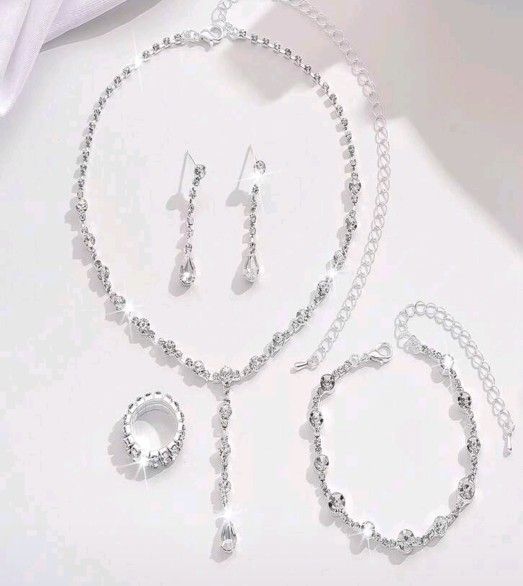 Crystal Drop Jewelry Set