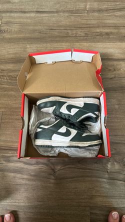 Nike Dunk Low Green and White Sneakers