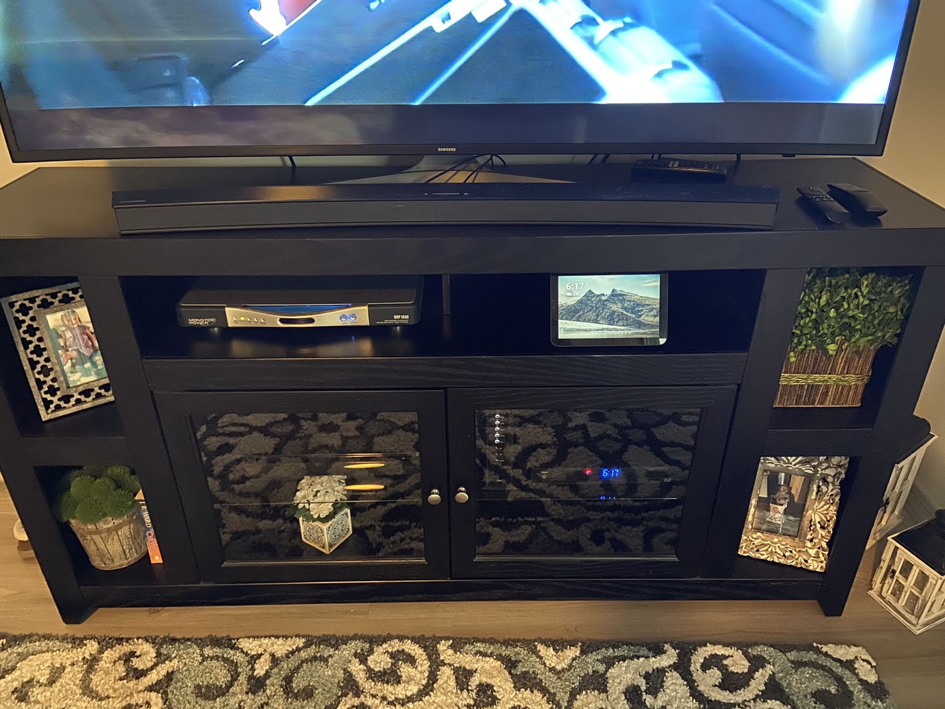 65” Black Entertainment Stand - Perfect Condition