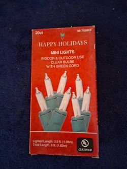 Happy Holidy 20 Clear Indoor/Outdoor Lights