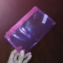 See Through Pink Makeup Bag 