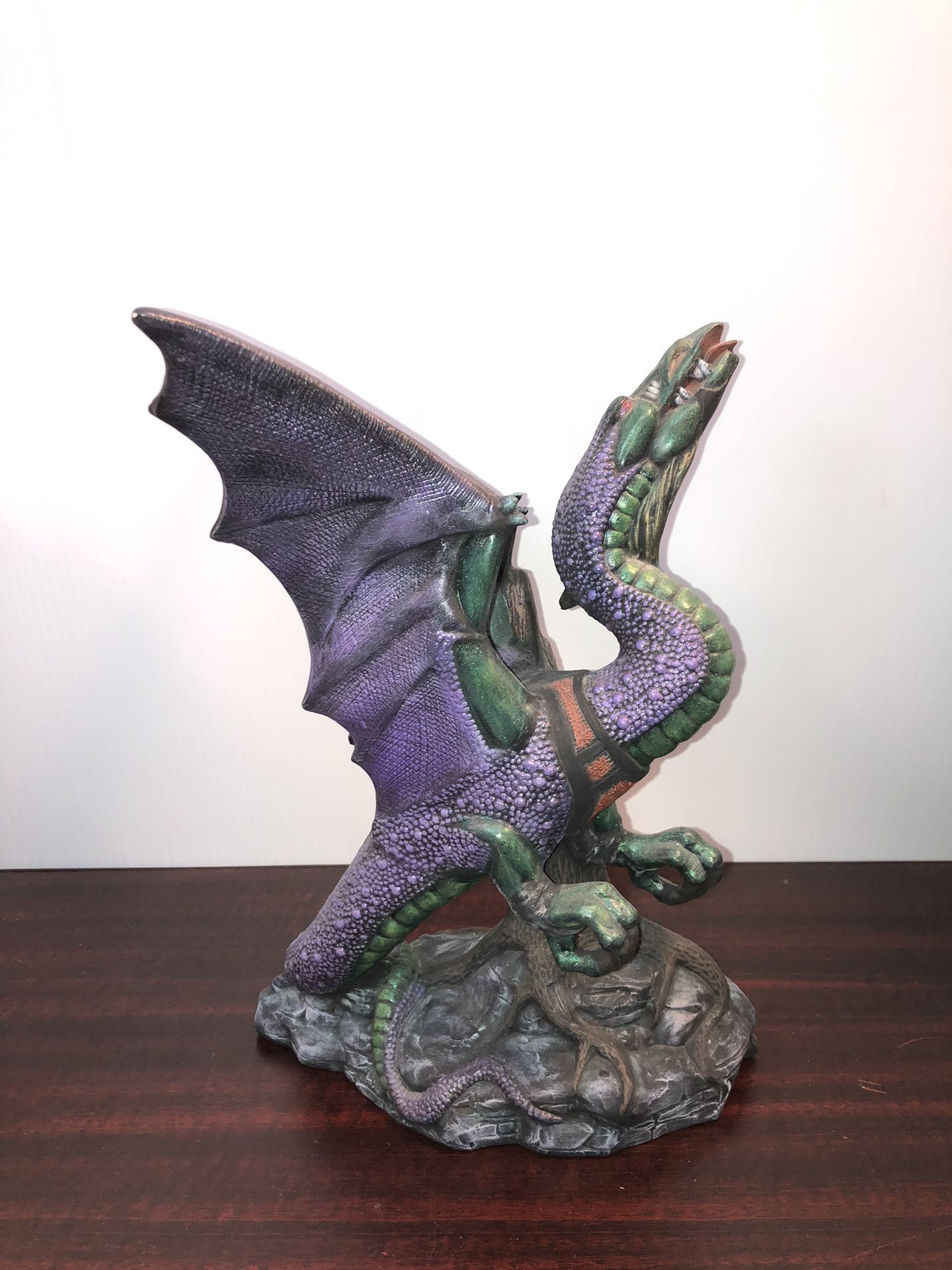 Vintage Doc Holliday Molds Dragon Sculpture Statue Painted Ceramic DHM 1998