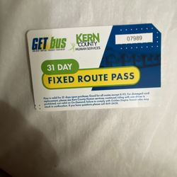 Get buss 31 days pass