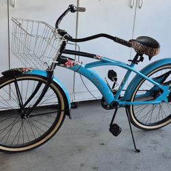 PHAT   BIKE   BEACH  CRUISER  WITH  BASKET