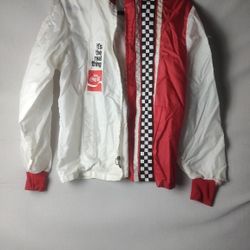 vintage 70s ENJOY COCA COLA ITS THE REALL THING CHECKERED ZIP UP RACER JACKET Size?