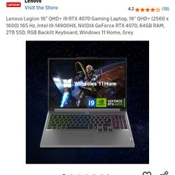 GAMING LAPTOP Legion PRO7  QHD+ i9 RTX 4070