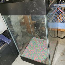 15 Gal Fish Tank w/ Pumps And UV Glow Lights And Insert