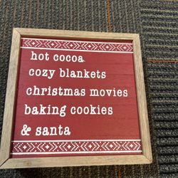 Christmas wooden décor sign