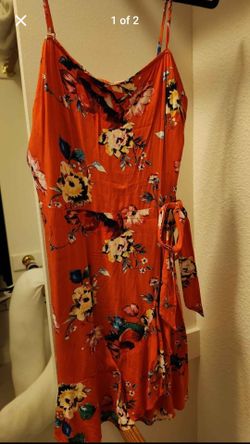 Red Floral Smocked Sundress