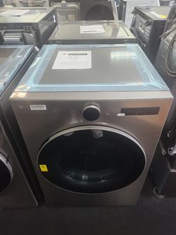 7.4 cu. ft. Vented SMART Stackable Electric Dryer in Graphite Steel with TurboSteam, Al Sensing and LCD Display