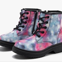 Girls Boots Glitter Combat Boots