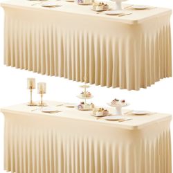 Champagne Table Skirt New 8ft