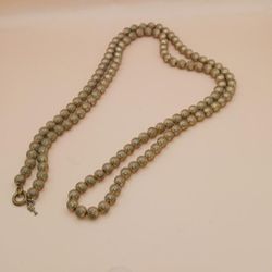 Crown Trifari 60's Goldtone Etched Necklace