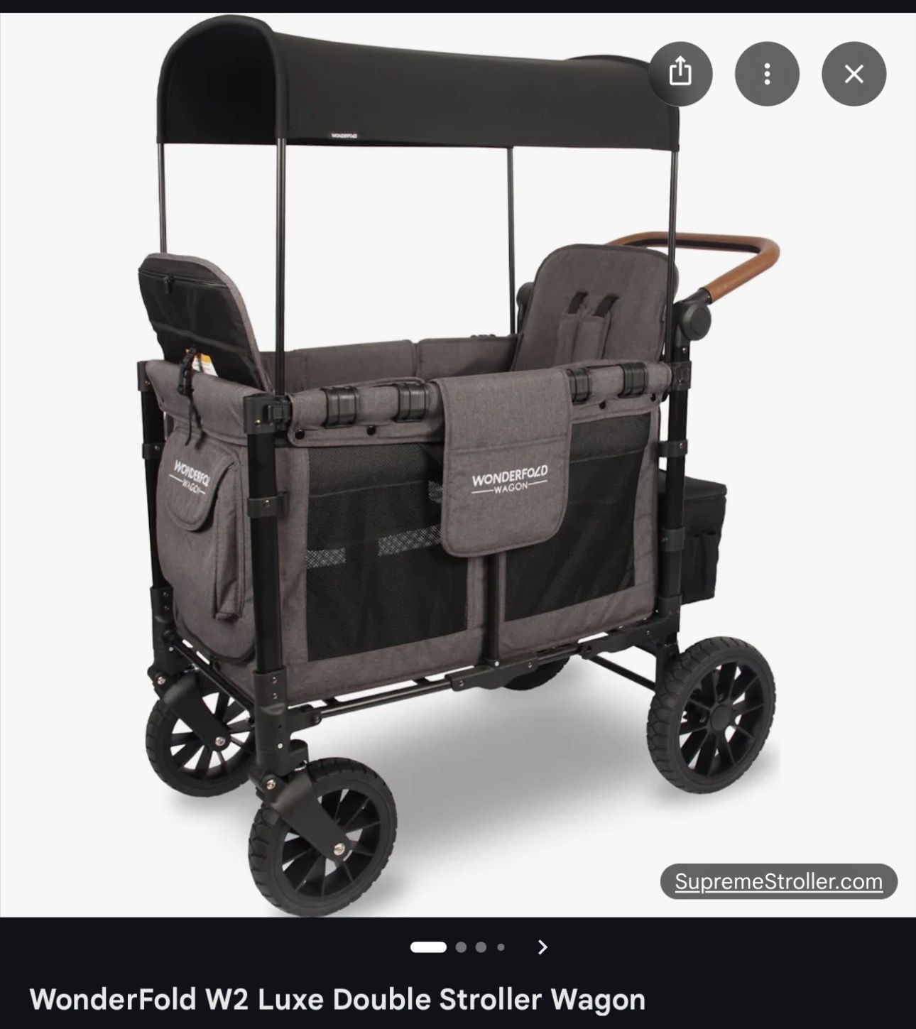 Wonderfold W2 Luxe 2 Double Stroller Wagon