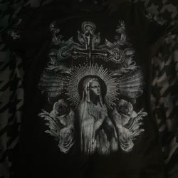M Size Virgen de Guadalupe  Black Shirt