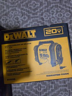 DEWALT 20-volt MAX Cordless Air Inflator (model DCC020IB).