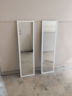 White full-length door/wall mirror