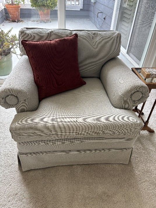 2 overstuffed chairs