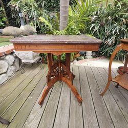 Antique  Marble Lamp Table