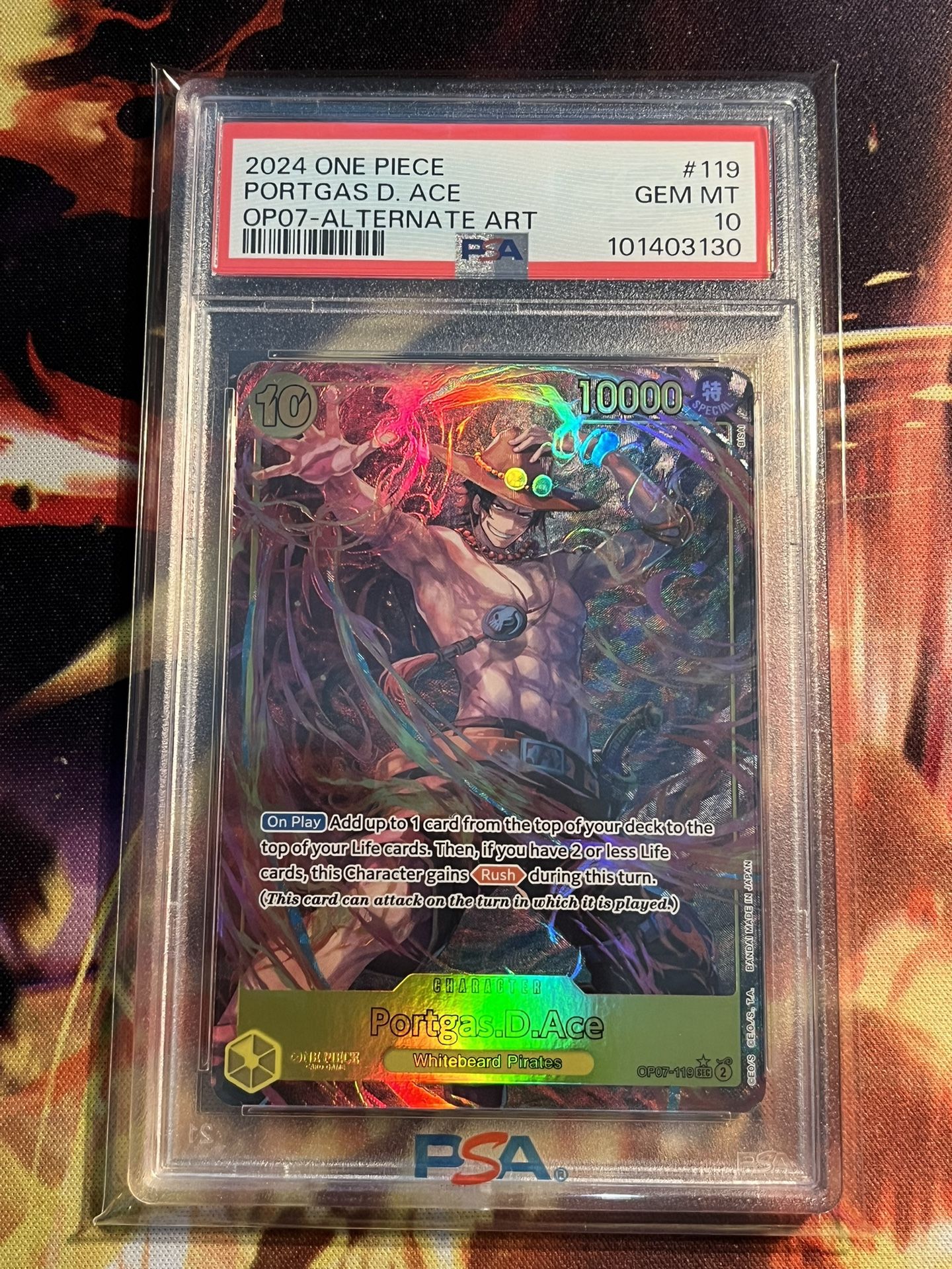 One Piece Portgas D Ace PSA 10