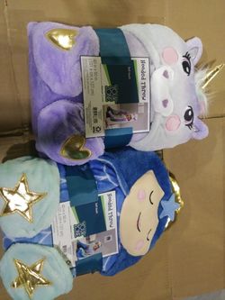 Brand new girls hooded throw blankets.