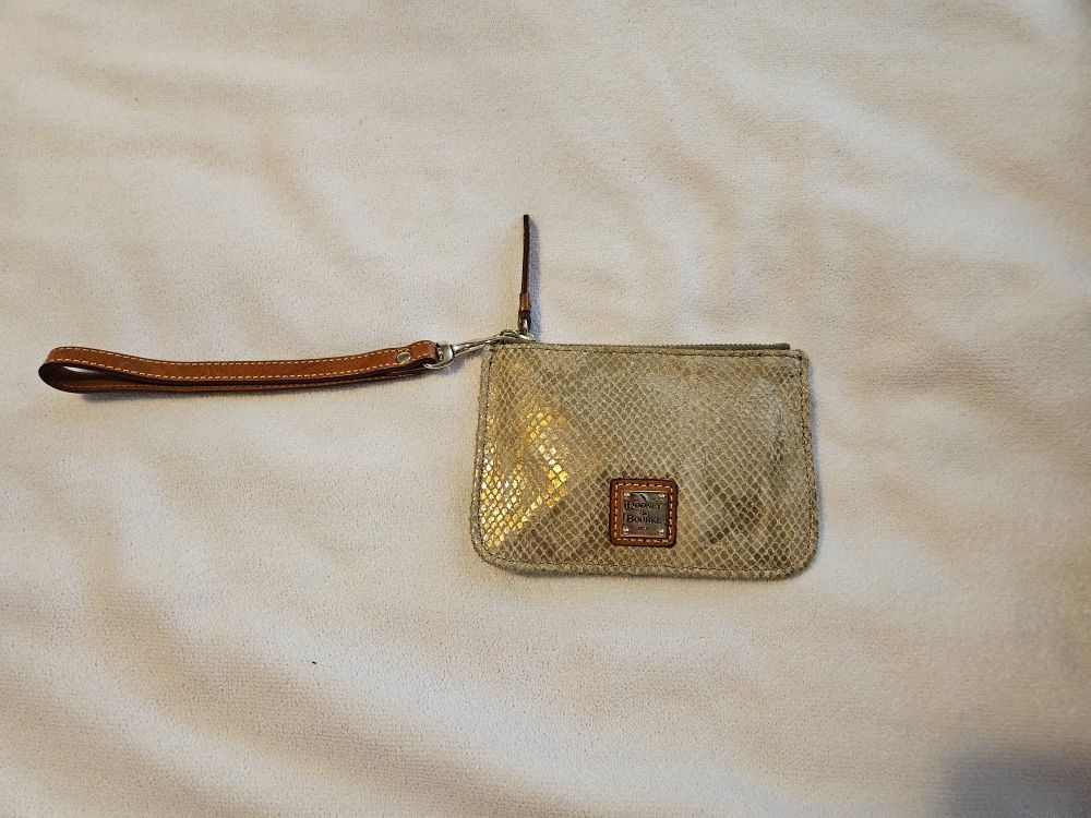 Dooney & Bourke Clutch Wallet Small Gold Snake