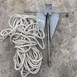 13lb Anchor And Rope Package 