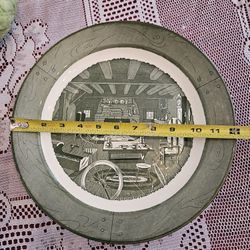 MIDCENTURY ANTIQUE COLONIAL HOMESTEAD SERVING PLATTER