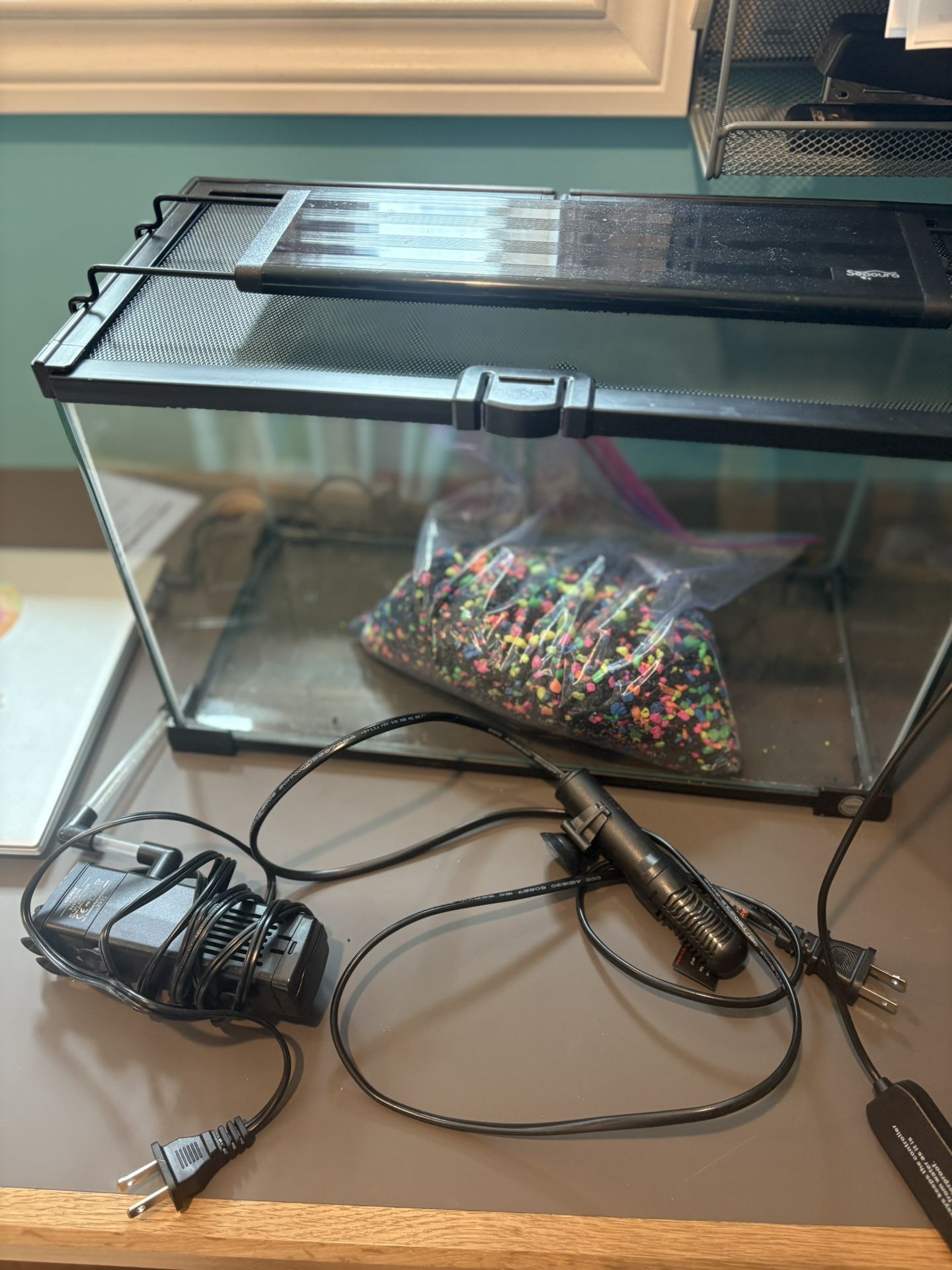 5 Gallon Fish Aquarium With ALL Needed Accessories!