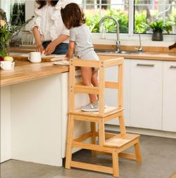Mangohood Kids Kitchen Step Stool,Baby Standing Tower for Counter and Bathroom Sink,Toddlers