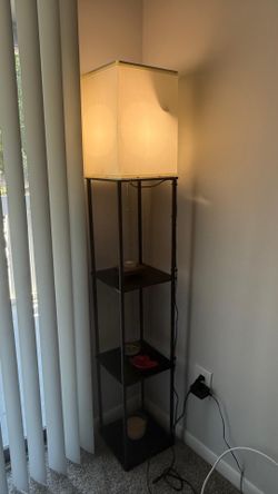 Floor Lamp with Shelves