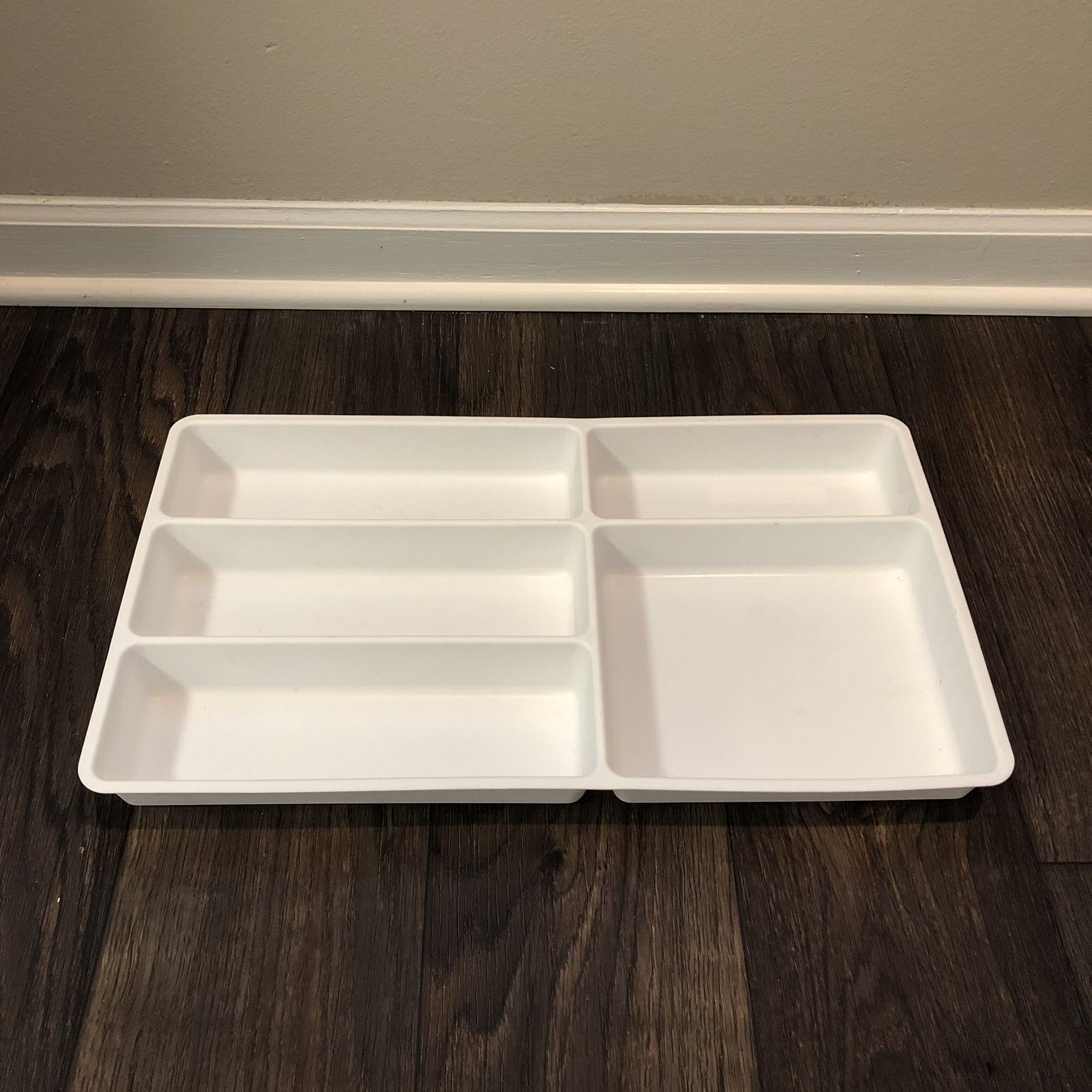 Ikea STÖDJA Large White Plastic Cutlery Silverware Flatware Kitchen Drawer Home Organizer Tray
