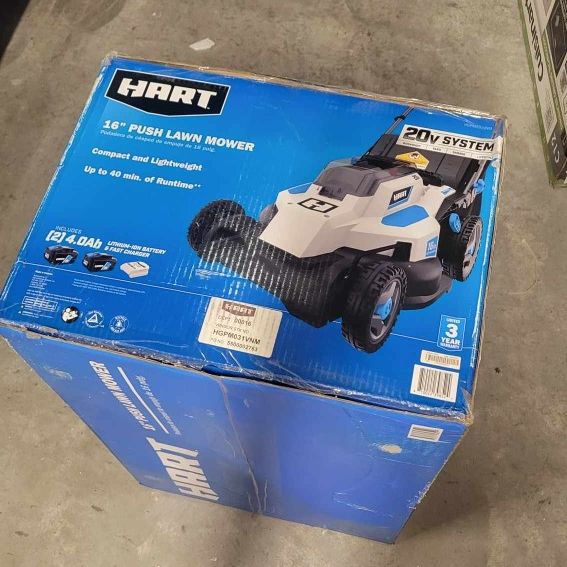 HART 20-Volt 16-Inch Push Lawn Mower Kit (NEW)