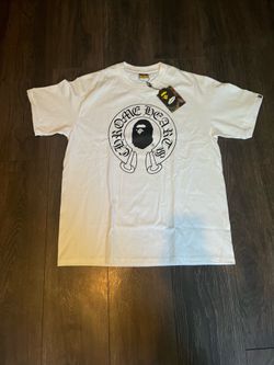 white chrome bape shirt size: L