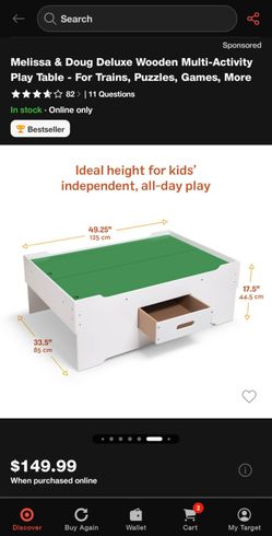 Multi activity play table
