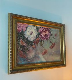 Framed Flower Painting