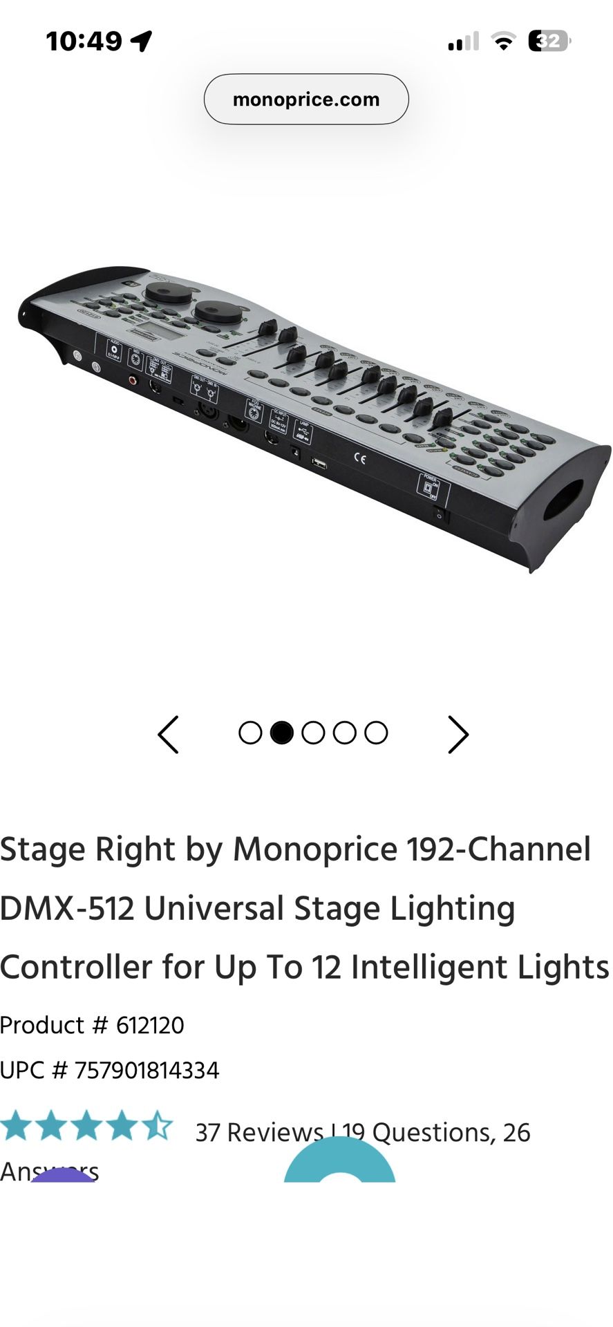Monoprice 192-Channel DMX-512 Light Controller