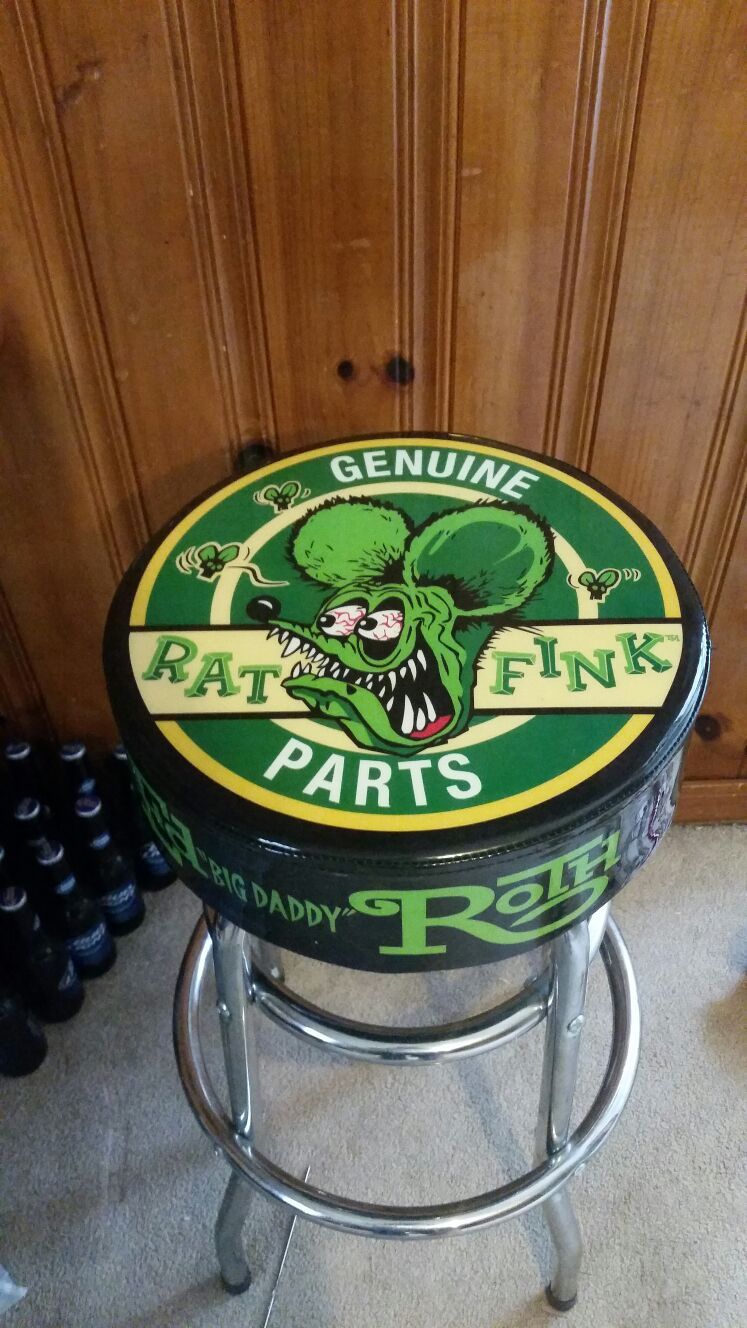 Very cool rat fink barstool