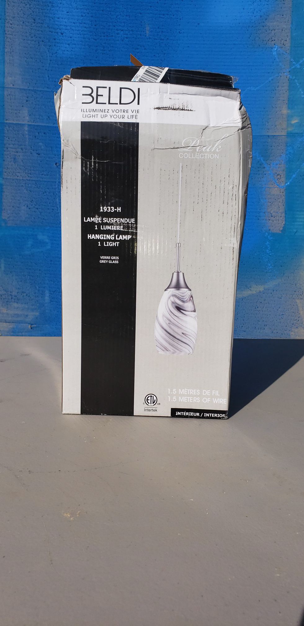 BELDI HANGING LAMP New in box