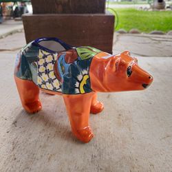 Talavera Little Bear 🐻 Clay Pots, Planters. Plants. Pottery $25 Cada Una