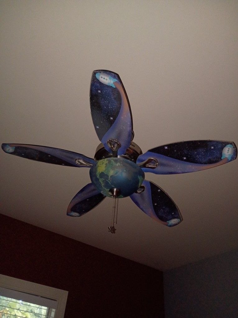 Rocket Kids Ceiling Fan with Light