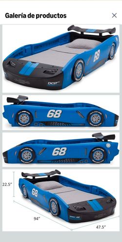 Delta children turbo race car twin bed.